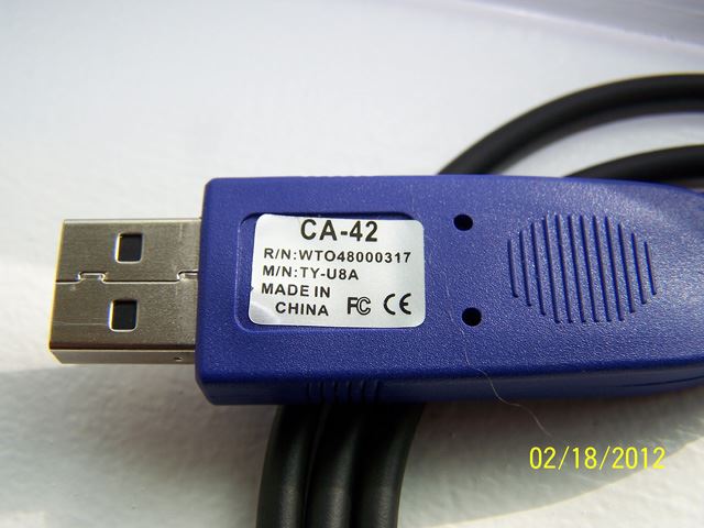 This is a Nokia CA-42 communication cable.  I got it off E-Bay for $2.68 free shipping.  It has been modified to be an USB ALDL (Assembly Line Diagnostic Link) cable for communiting with 1989-1995 GM engine computers.  These GM engine computers use 5 volt TTL (Trasistor Trasistor Logic) data.