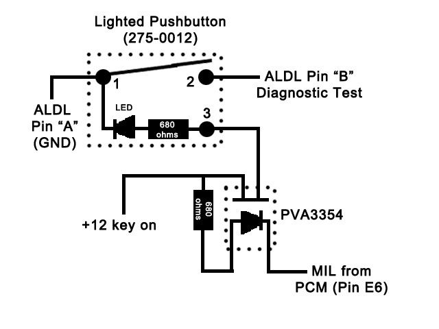 This is the circuit that I used to allow the PCM to control the check engine lamp.