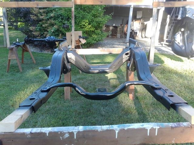 I am starting to put everything inside now but I had to take one last look at the subframe with crossmember in place.  It is really starting to come together now.