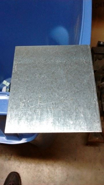 This is a piece of 12 gauge galvanized steel plate and it will become the patch for the subframe.