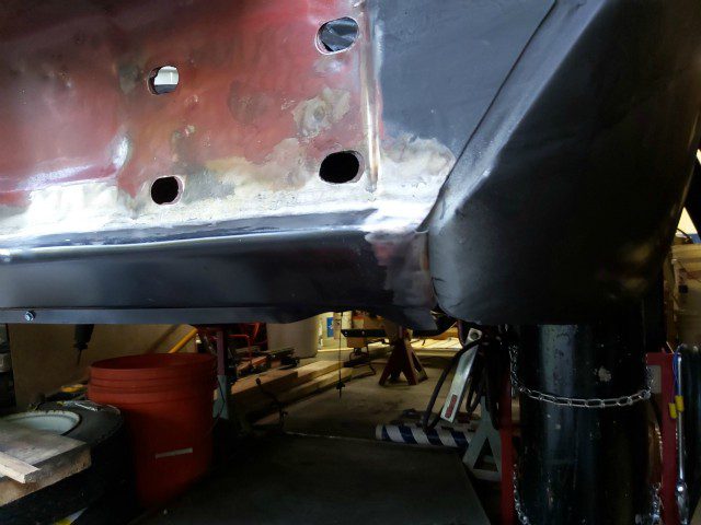 Rear valance to quarter panel gap.  Came out pretty nice for someone who has never done this type of work before.