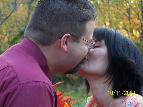 Kissing my Wife.