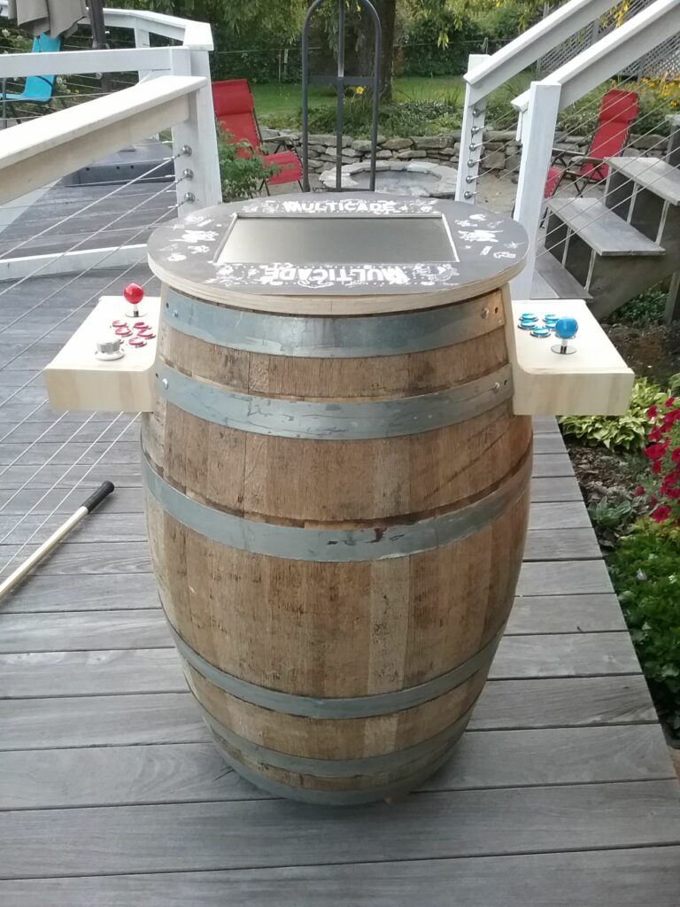 barrelcade, coin operated arcade machine