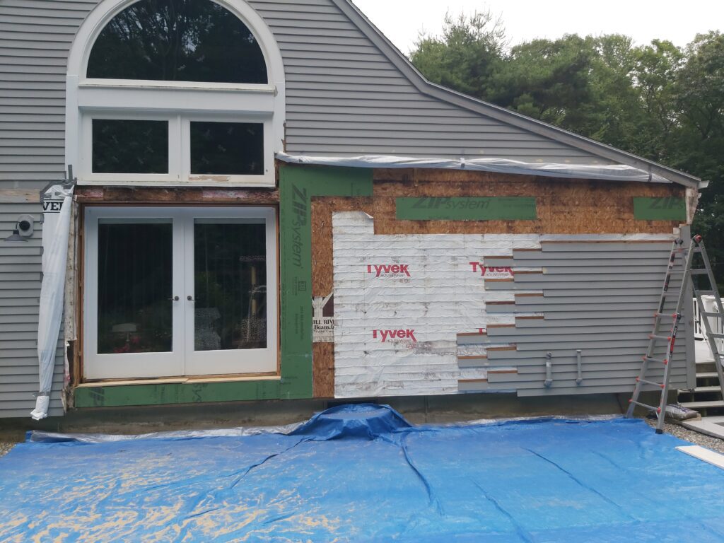 Replacement French Doors and Windows Rot Repaired