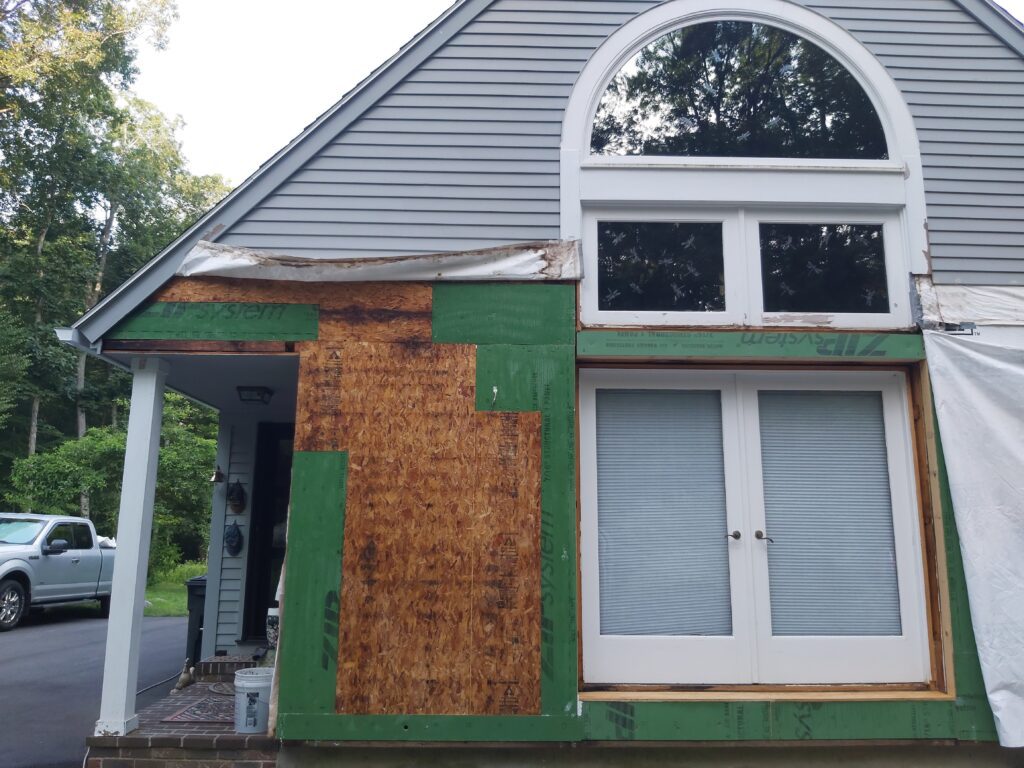 Replacement French Doors and Windows Rot Repaired