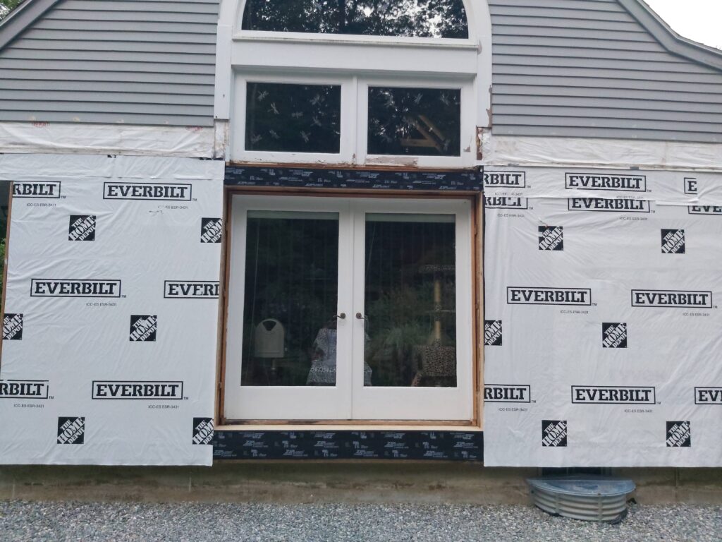 Replacement French Doors and Windows Rot Repaired