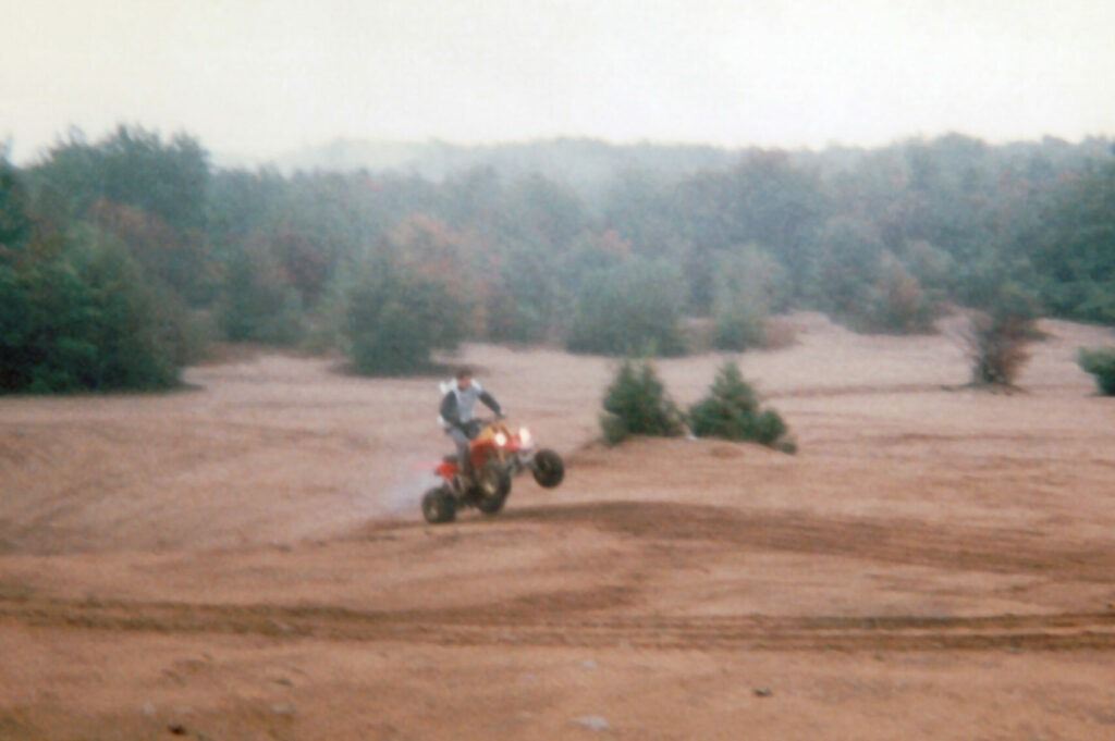 Riding A Wheelie On My 1996 Yamaha Banshee ATV