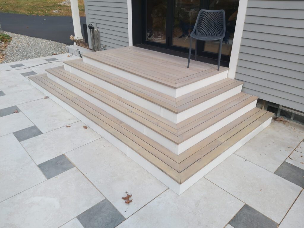 Right View of Finished Patio Stage and Cascading Stairs